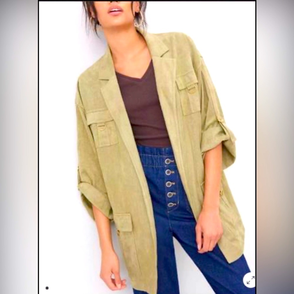 Anthropologie Andersen & Lauth Tara Utility Sueded Shirt Jacket Size All